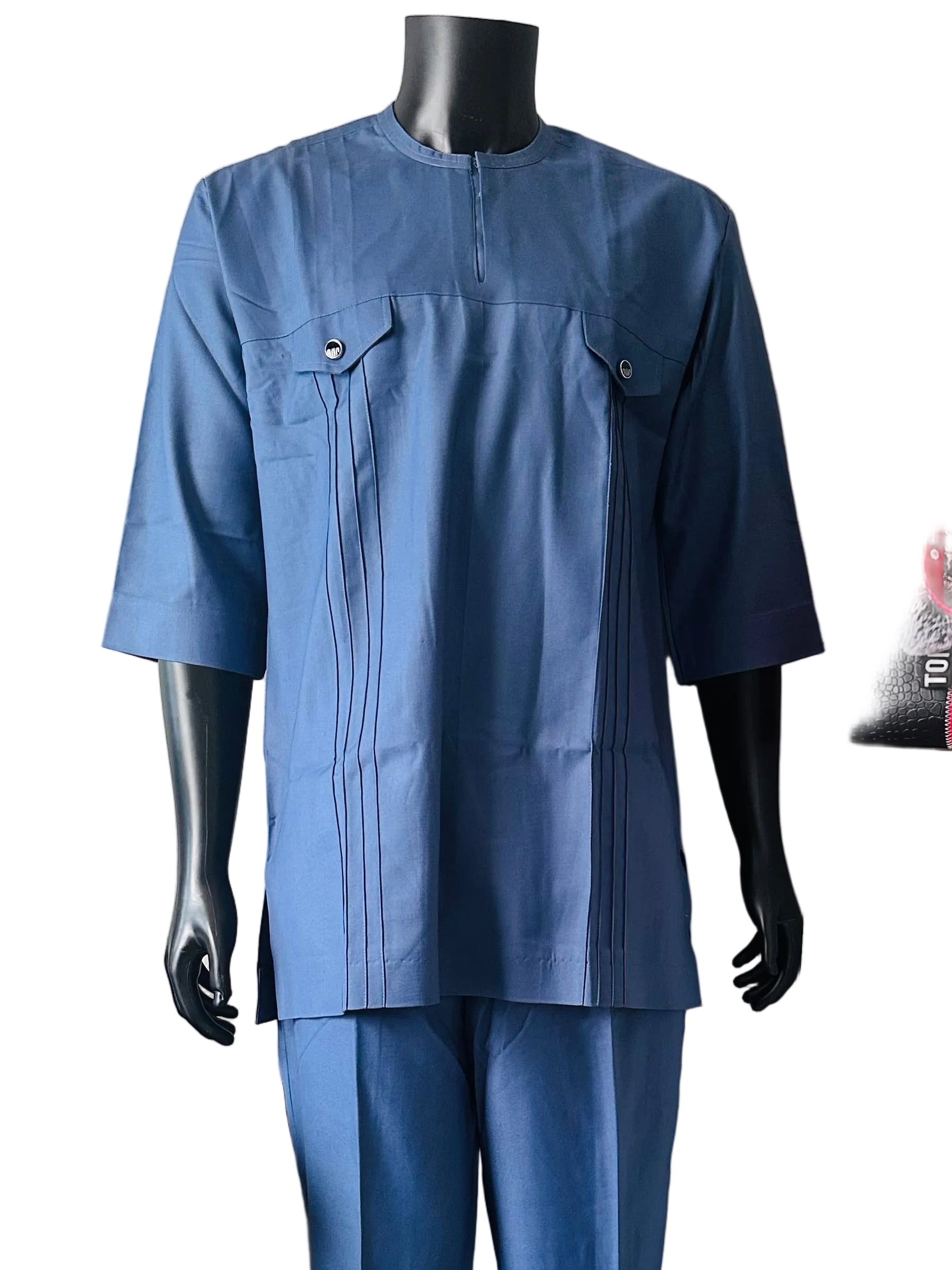 Men 2 set senator outfit-Sky blue