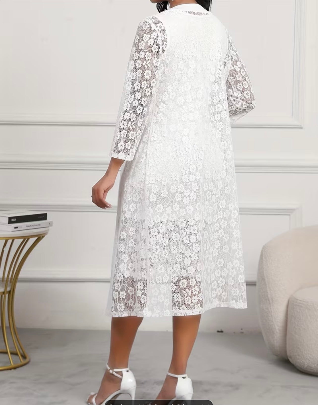 Elegant 2-Set Piece Gown With Lace Detailing For Events